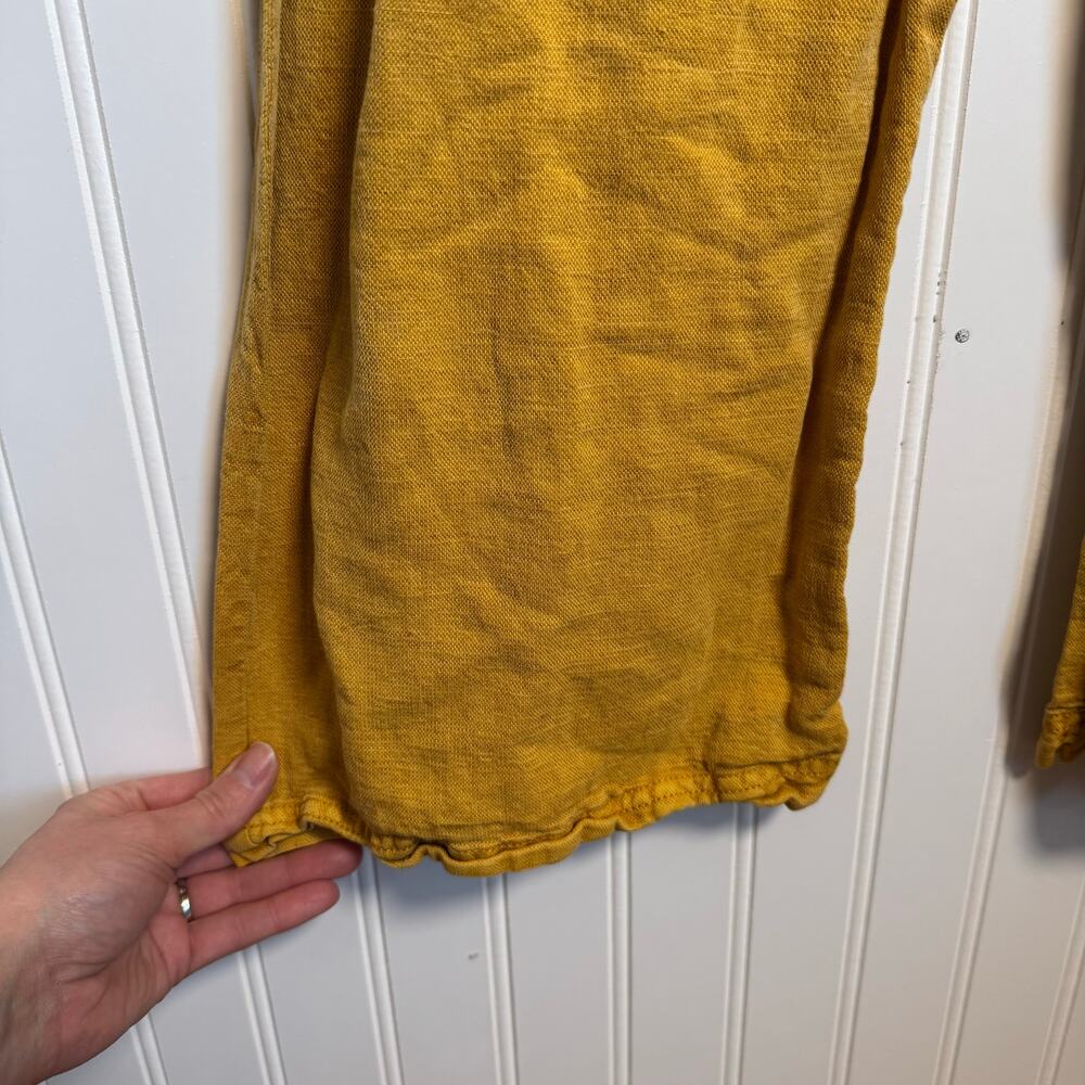 C&C California Yellow Overalls Linen Blend Women’s Size 4 - Picture 6 of 12